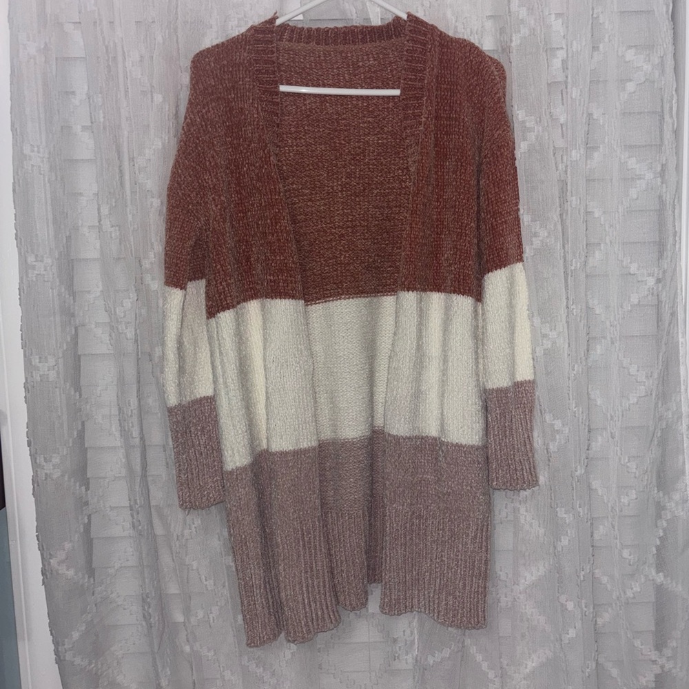 Colorblock Open Front Cardigan Sweater - Picture 3 of 7